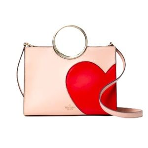 New KateSpade HeartIt SAM RedHeart Leather Valentine ShoulderBag 25thAnniversary